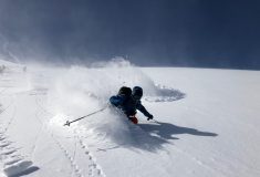 Heli-skiing